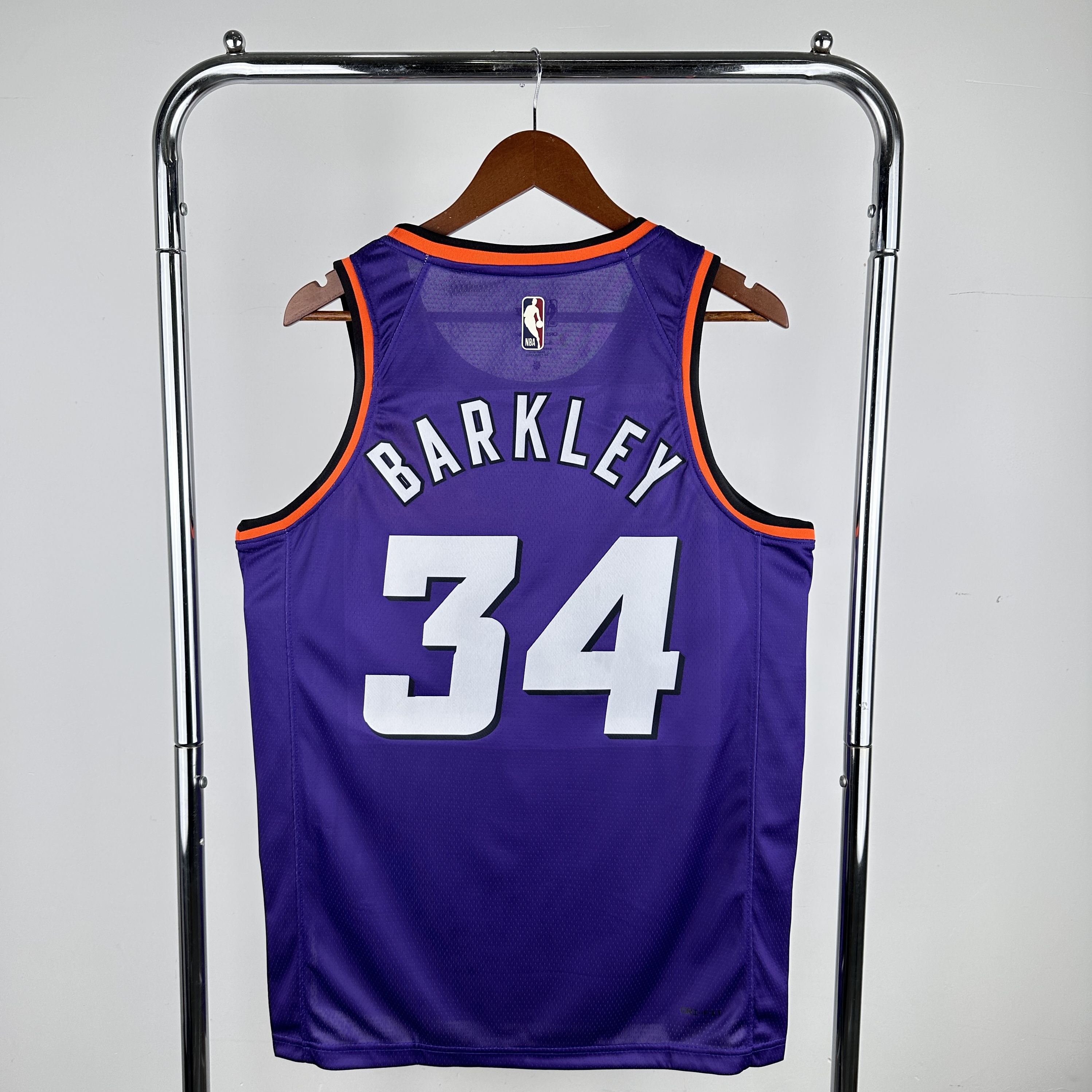 Men Phoenix Suns #34 Barkley Purple Throwback Nike 2024 NBA Jersey->portland trail blazers->NBA Jersey